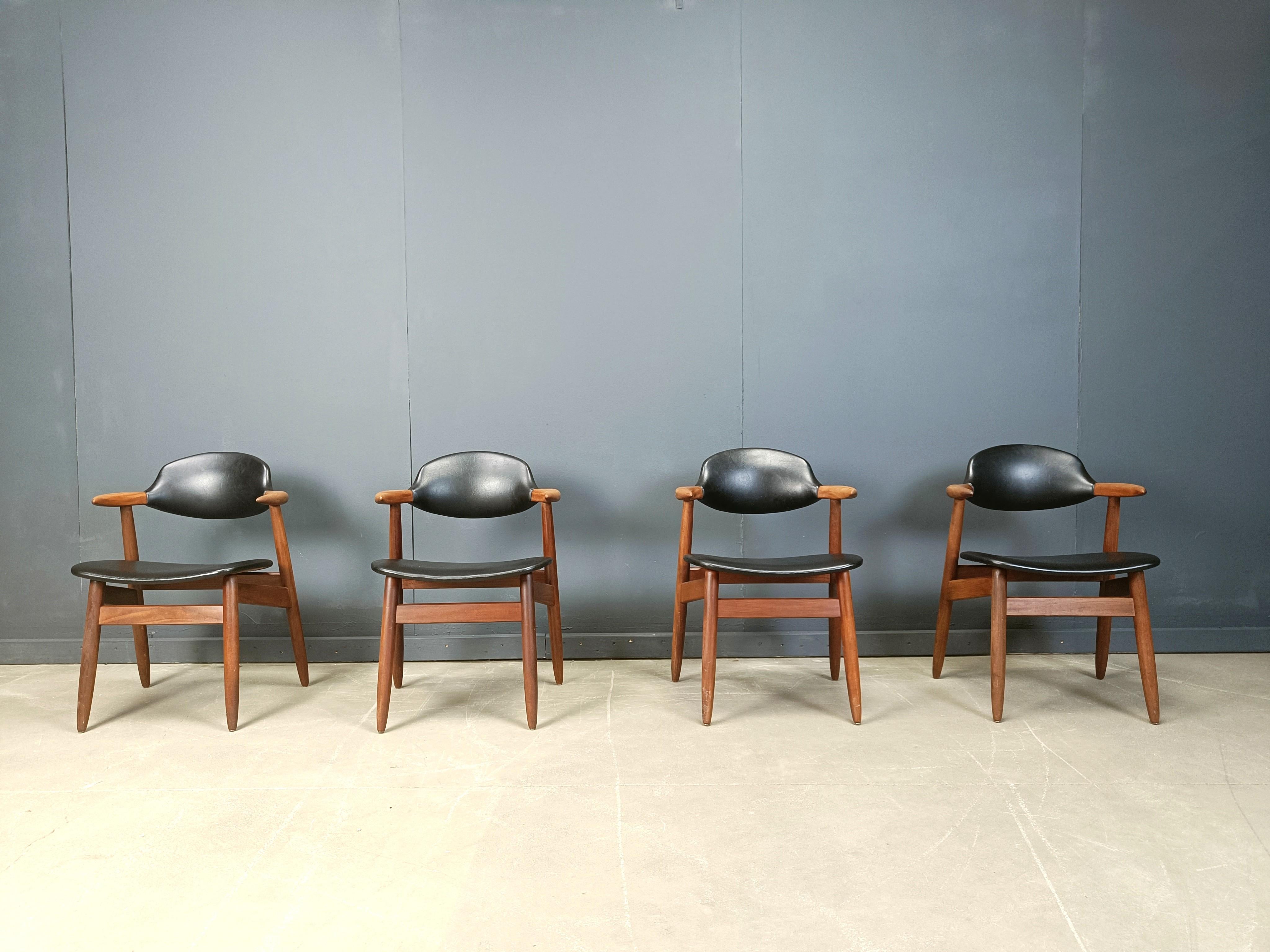 Chaises de salle à manger vintage en forme de vache par Tijsseling Meubelfabriek, Hulmefa, années 1960 en vente 3