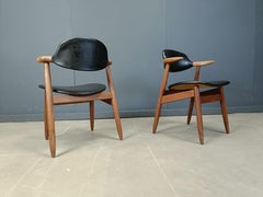 Vintage Cowhorn Dining Chairs by Tijsseling Meubelfabriek, Hulmefa, 1960s