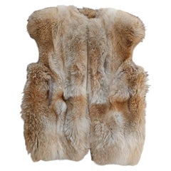 Vintage coyote fur vest M