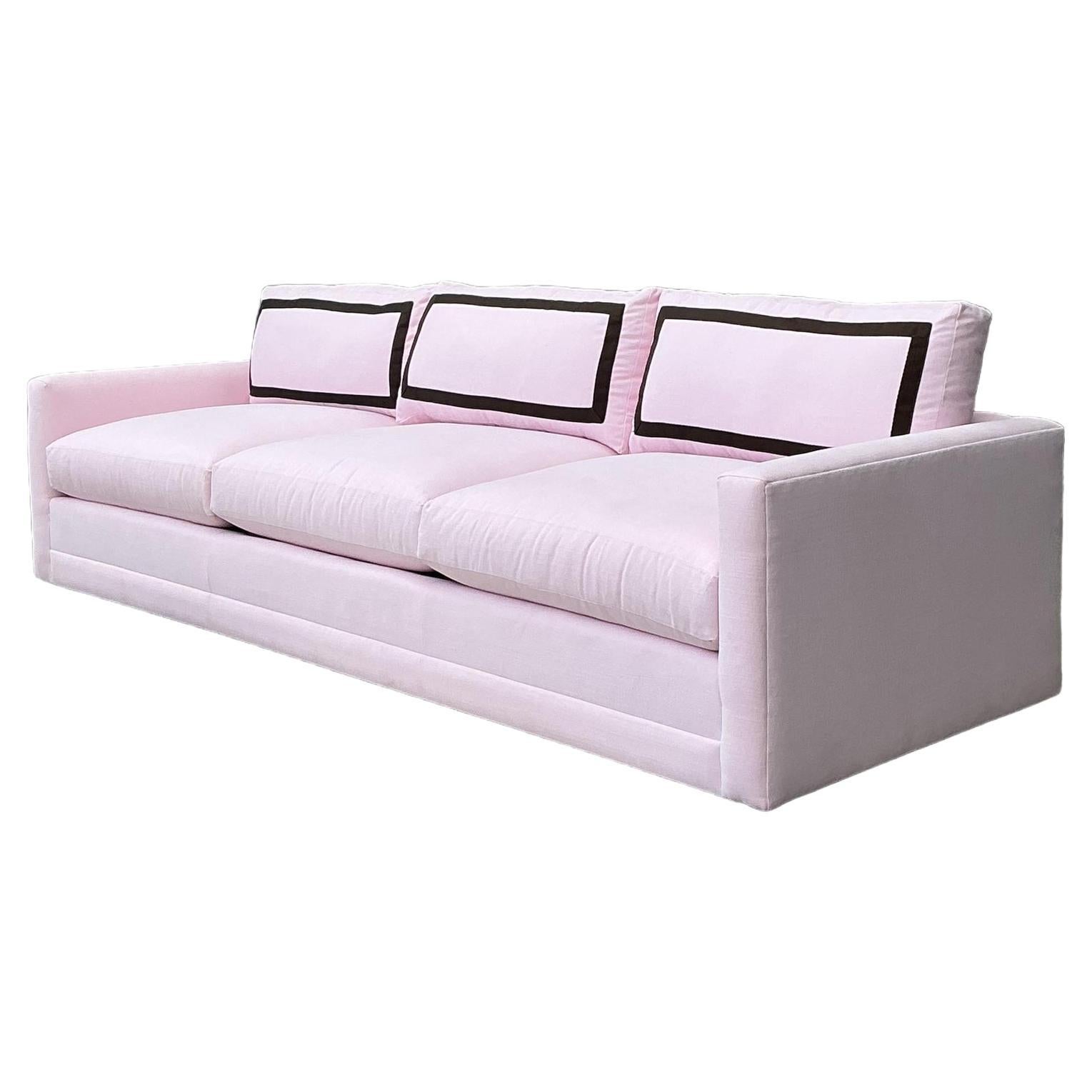 Vintage Cr Laine Dreisitzer-Sofa in Romo "Linara Rosewater" mit Samuel und Söhne
