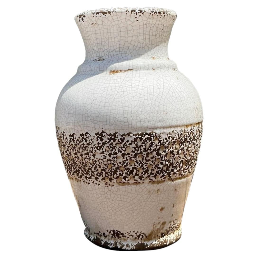 Vintage Crackle Glazed Ceramic Vase