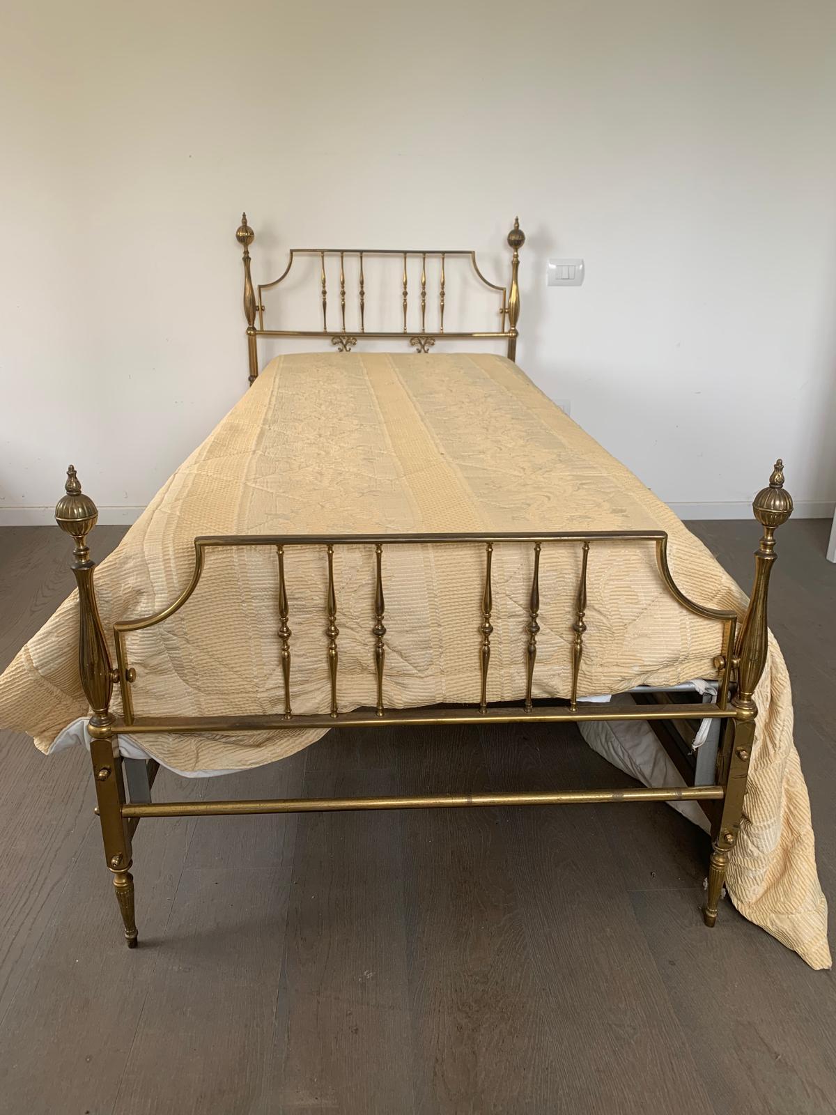Vintage Crafted Brass Bed Frame, 1950 For Sale 5