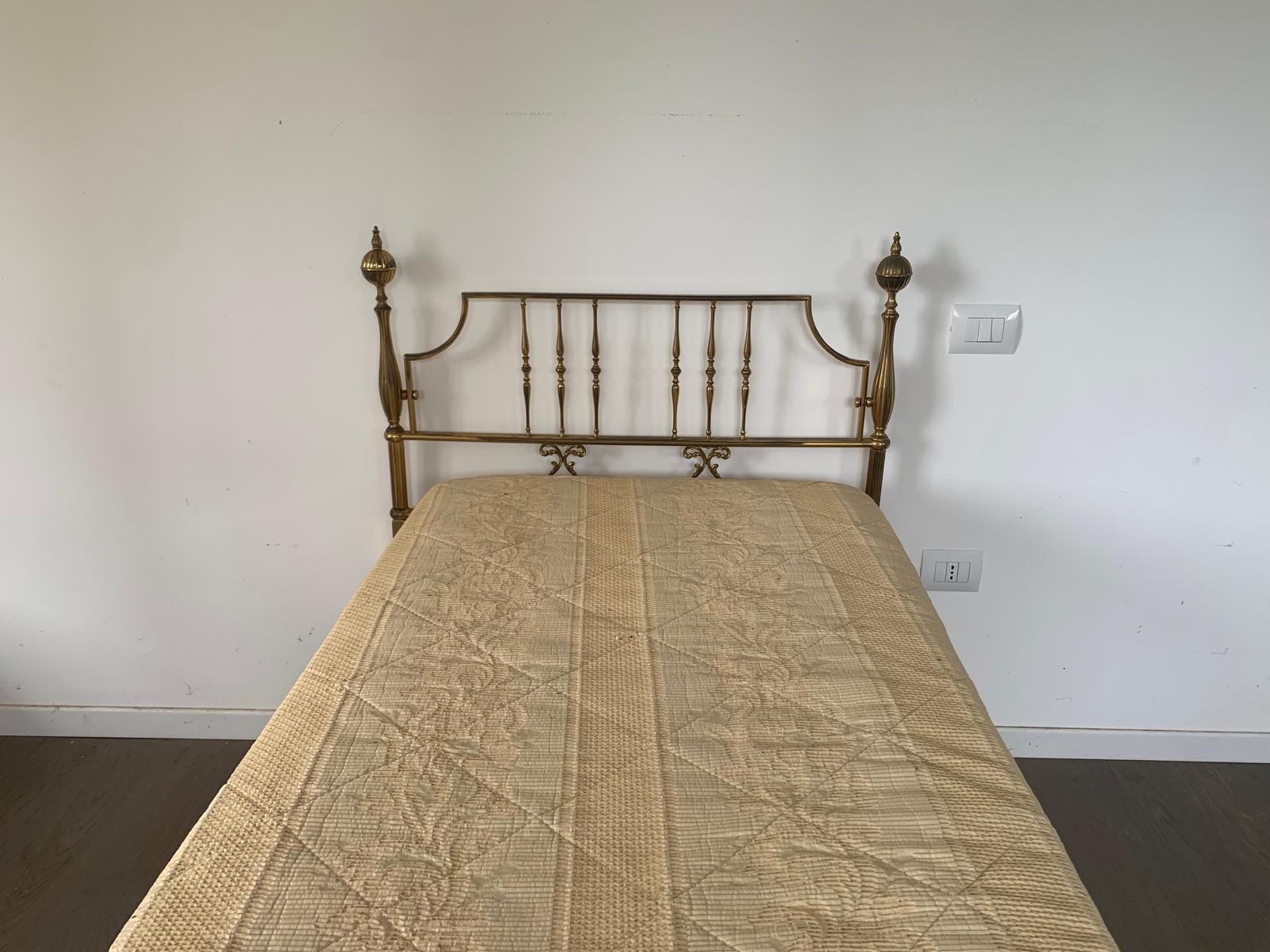 Vintage Crafted Brass Bed Frame, 1950 For Sale 6