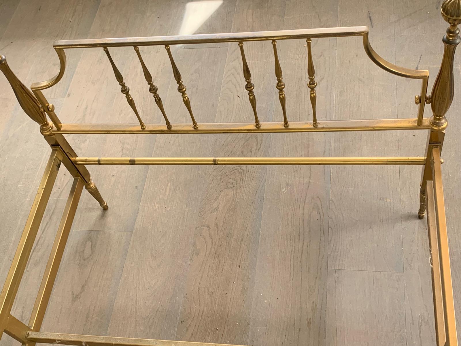 Mid-20th Century Vintage Crafted Brass Bed Frame, 1950 For Sale