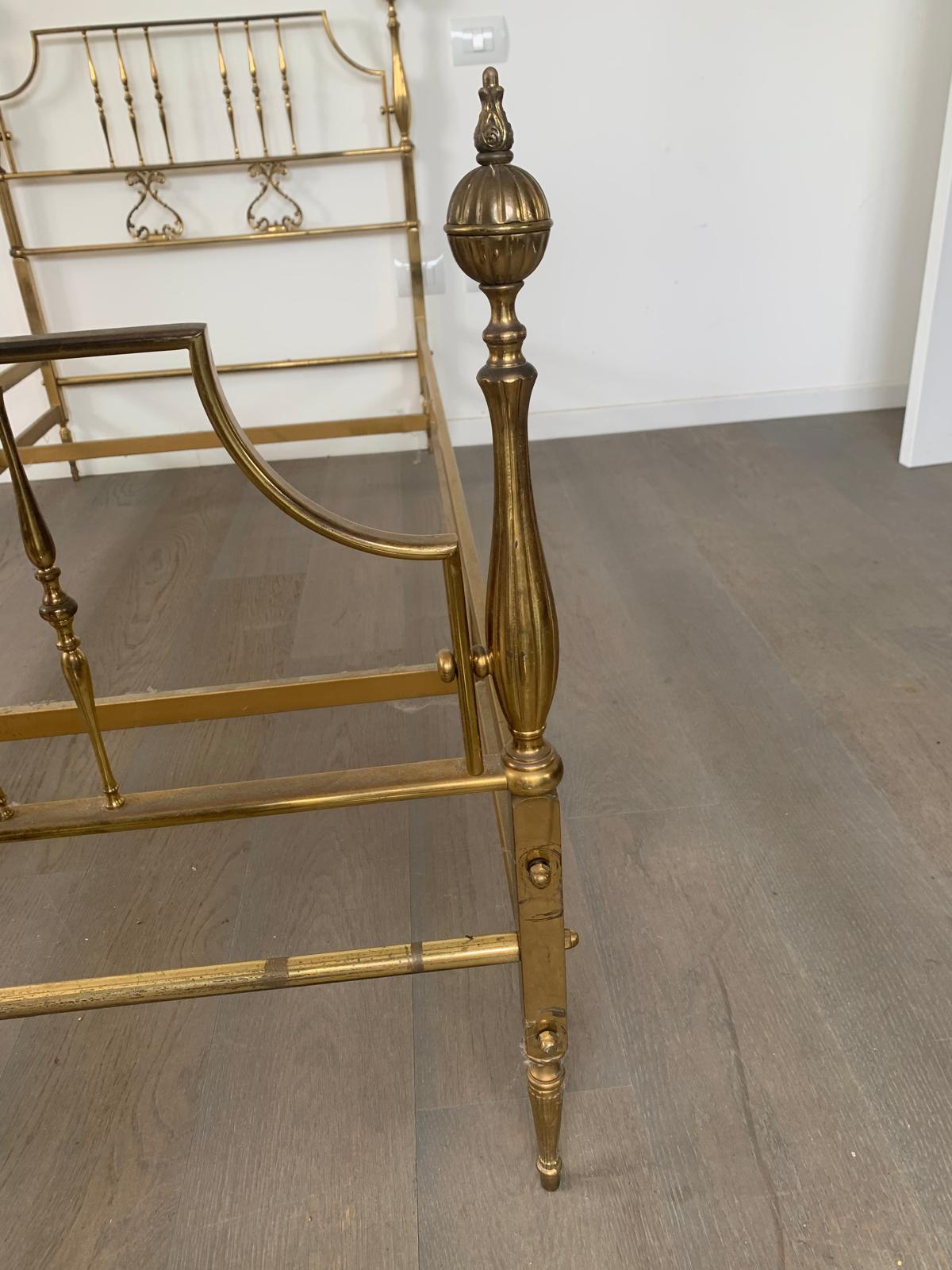 Vintage Crafted Brass Bed Frame, 1950 For Sale 2