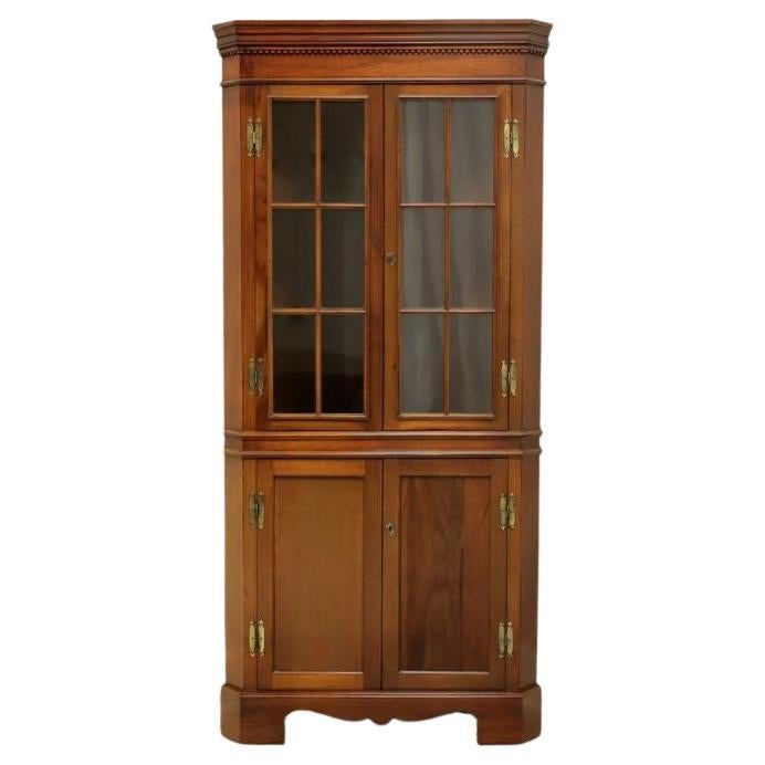 CRAFTIQUE Solid Mahogany Chippendale Corner Cupboard / Cabinet