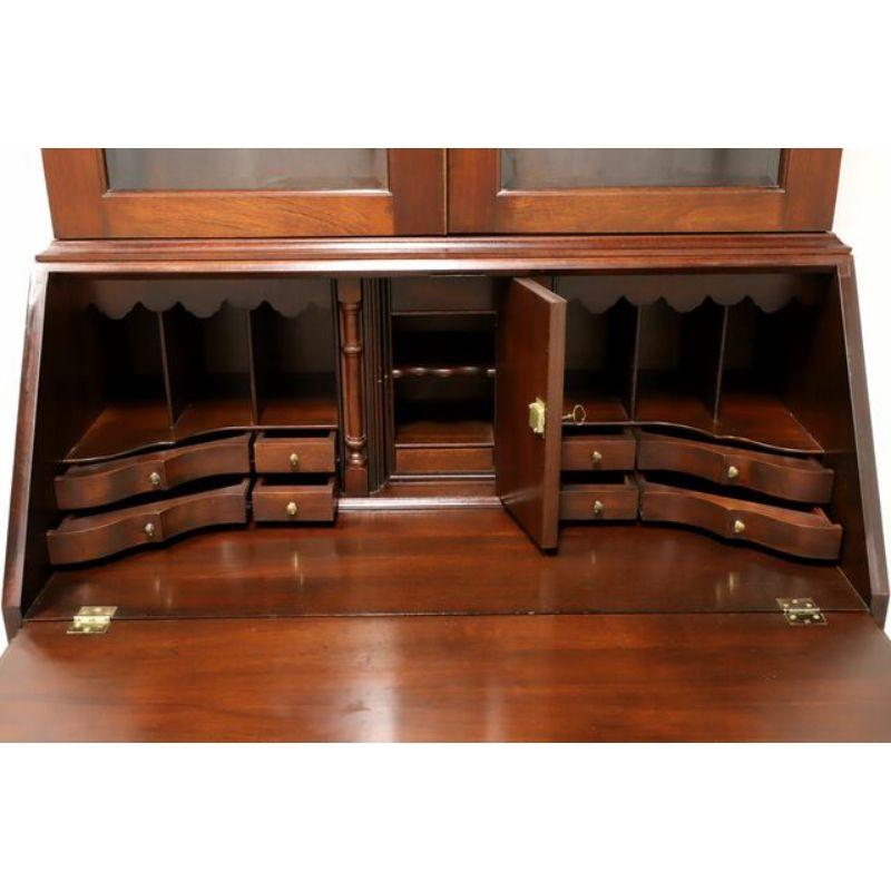 CRAFTIQUE Solid Mahogany Chippendale Secretary Desk w/ Bookcase 7