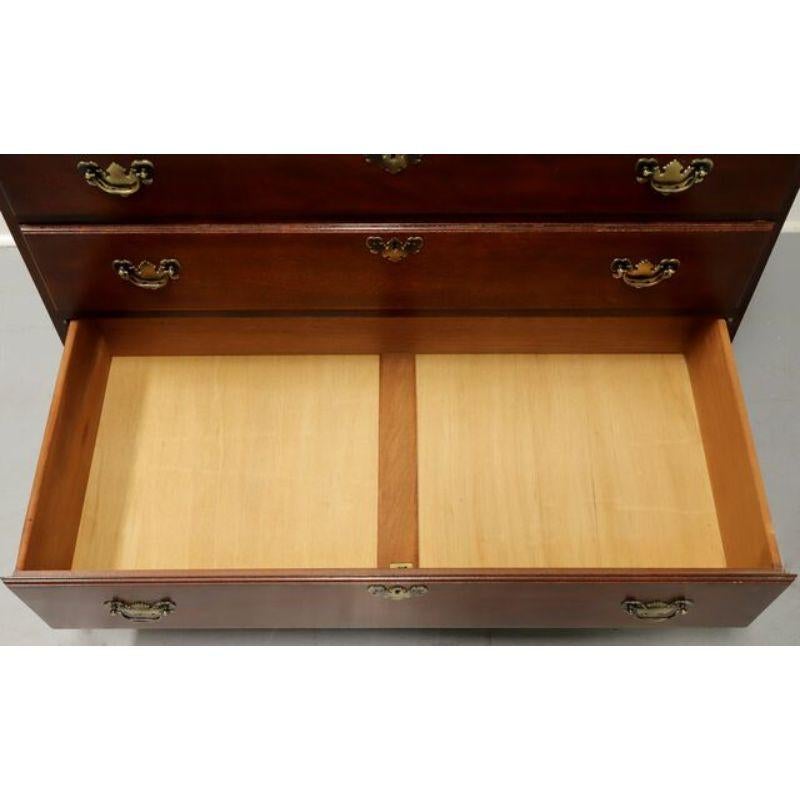 CRAFTIQUE Solid Mahogany Chippendale Secretary Desk w/ Bookcase 8