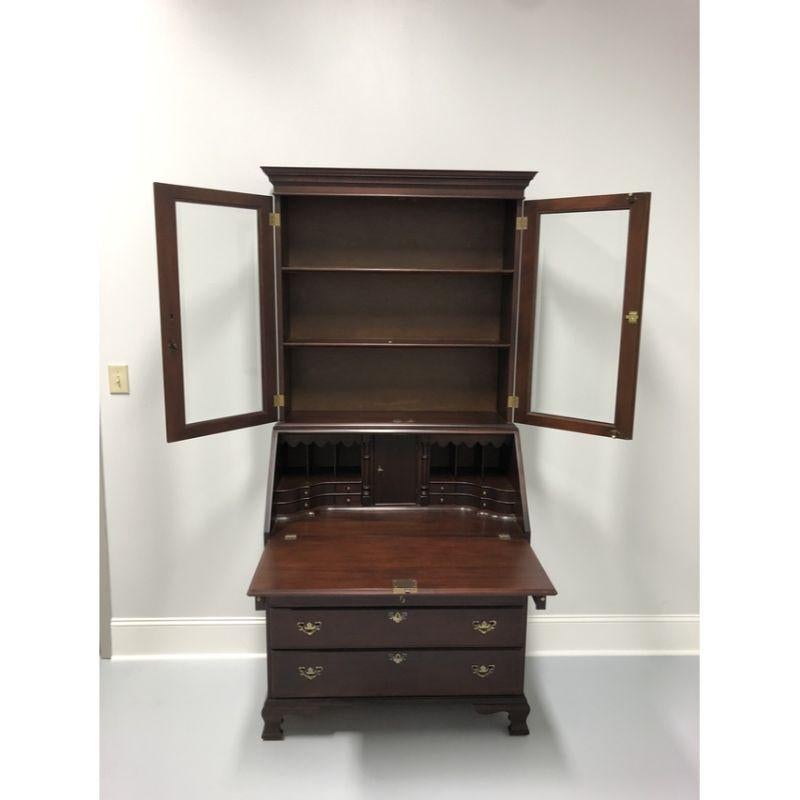 American CRAFTIQUE Solid Mahogany Chippendale Secretary with Bookcase