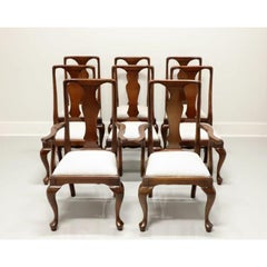 CRAFTIQUE Solid Mahogany Queen Anne Dining Chairs - Set of 8