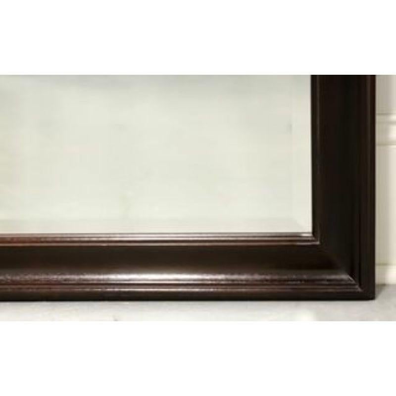CRAFTIQUE New Oxford Solid Mahogany Rectangular Beveled Dresser / Wall Mirror In Good Condition In Charlotte, NC