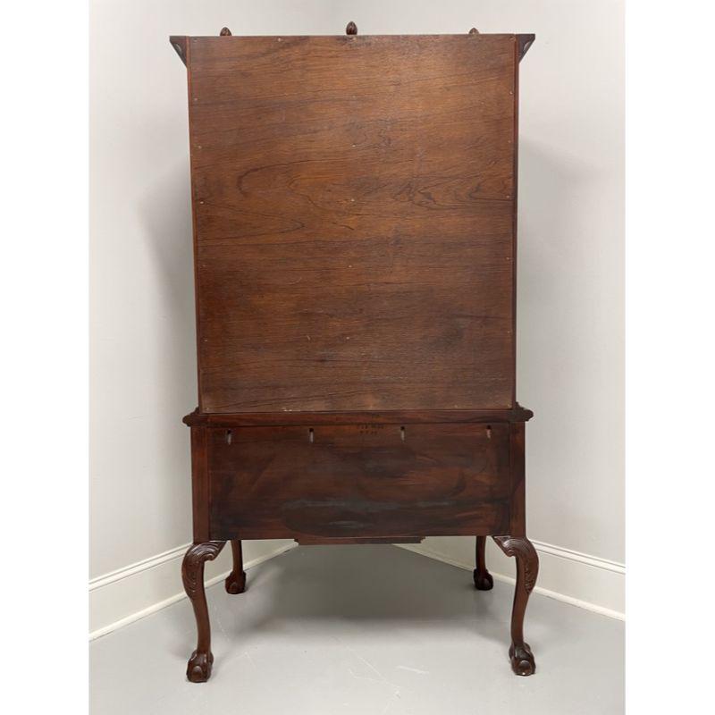 Chippendale CRAFTIQUE Solid Mahogany Philadelphia Highboy Chest with Ball in Claw Feet For Sale