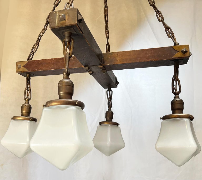 Vintage Craftsman Chandelier For Sale at 1stDibs