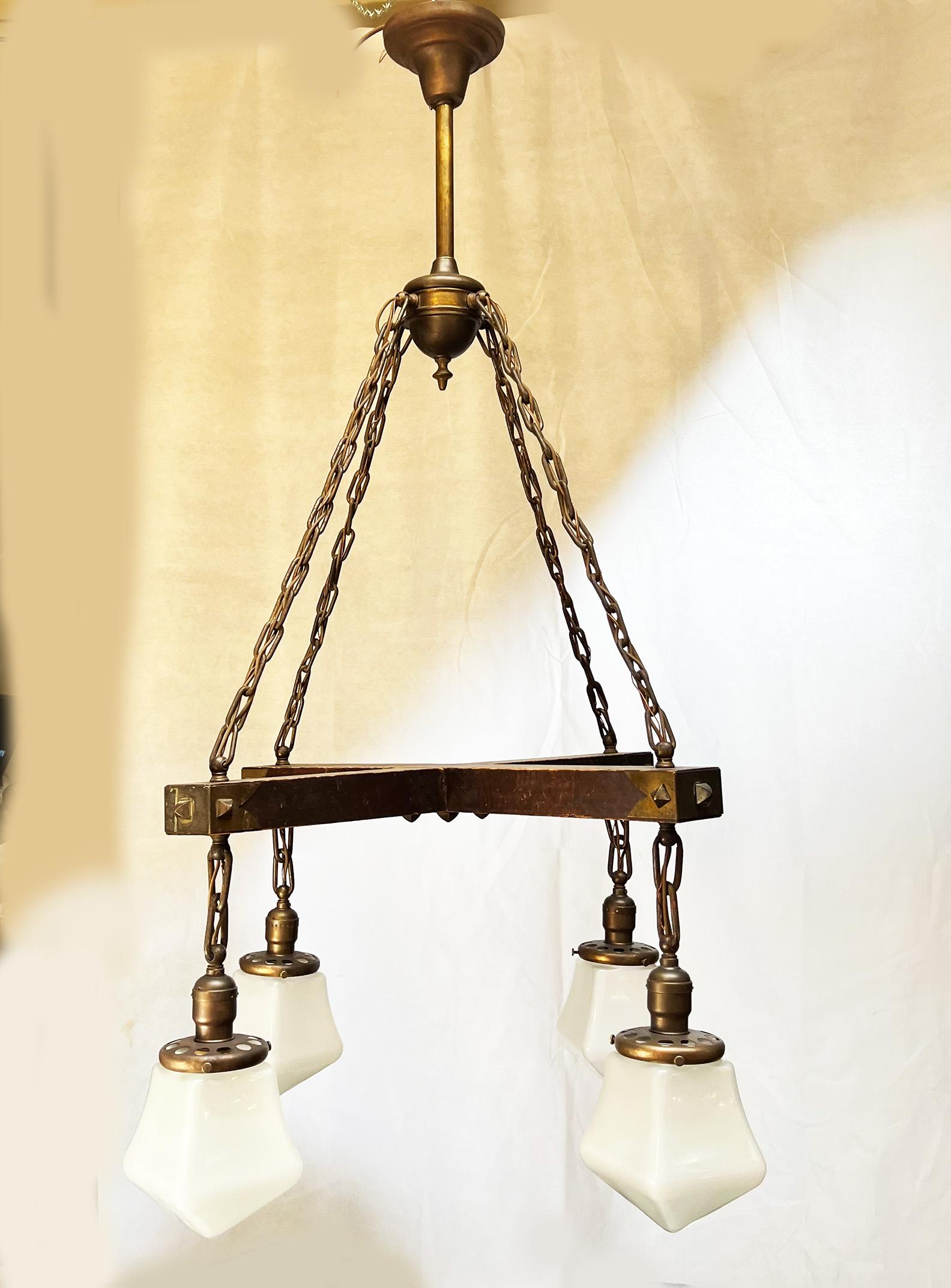 antique craftsman chandelier