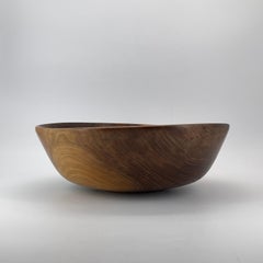 Vintage Craftsman Turned Walnut Centerpiece Salad Bowl