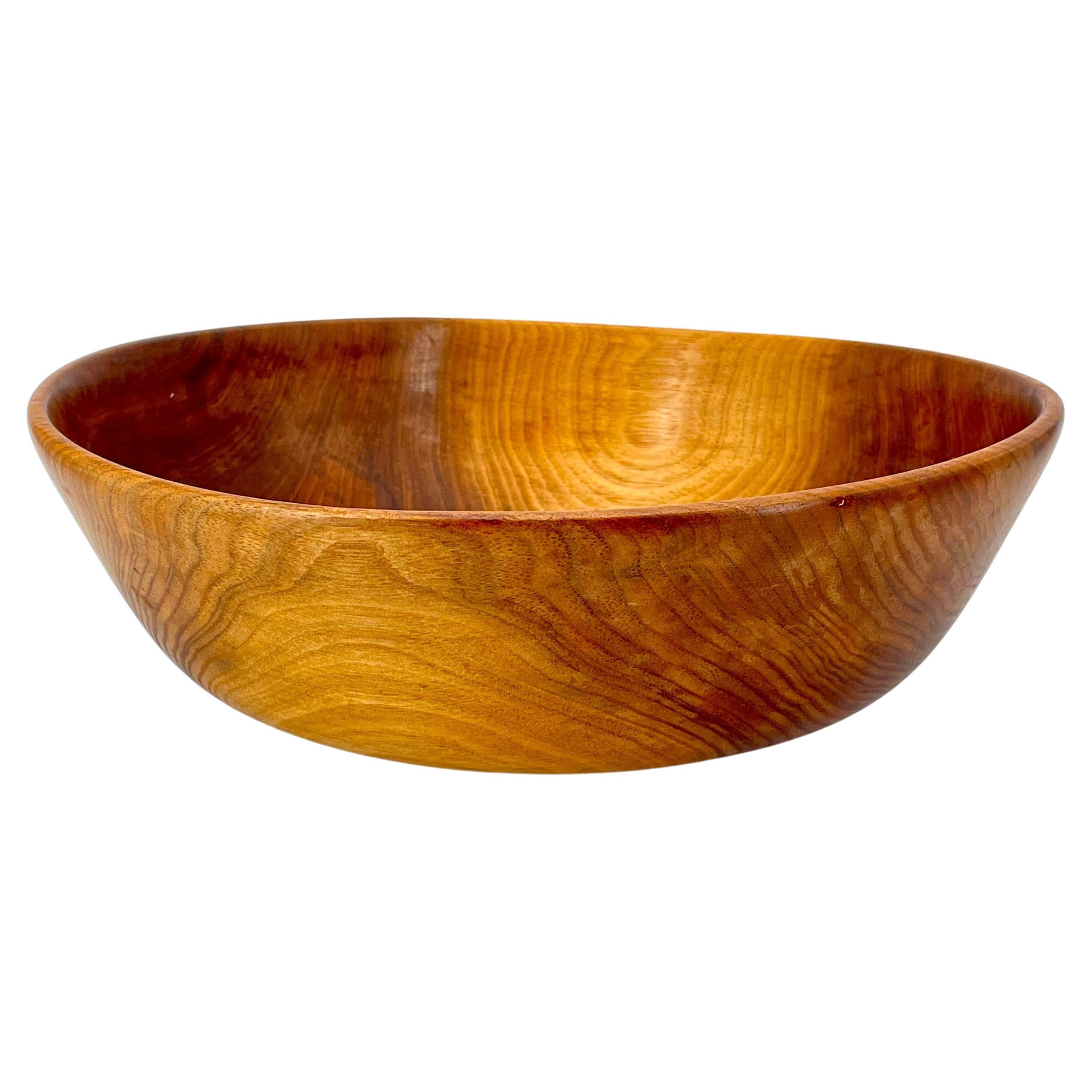 Vintage Craftsman Turned Walnut Centerpiece Salad Bowl
