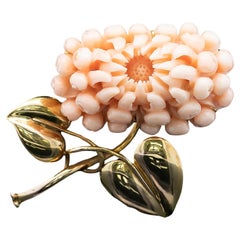 Vintage Cral Chrysanthemum Brooch Circa 1950s