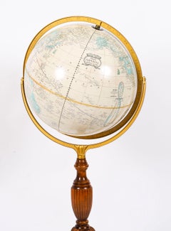 Vintage Crams Imperial World Globe USA on Stand by George F. Cram 20th Century