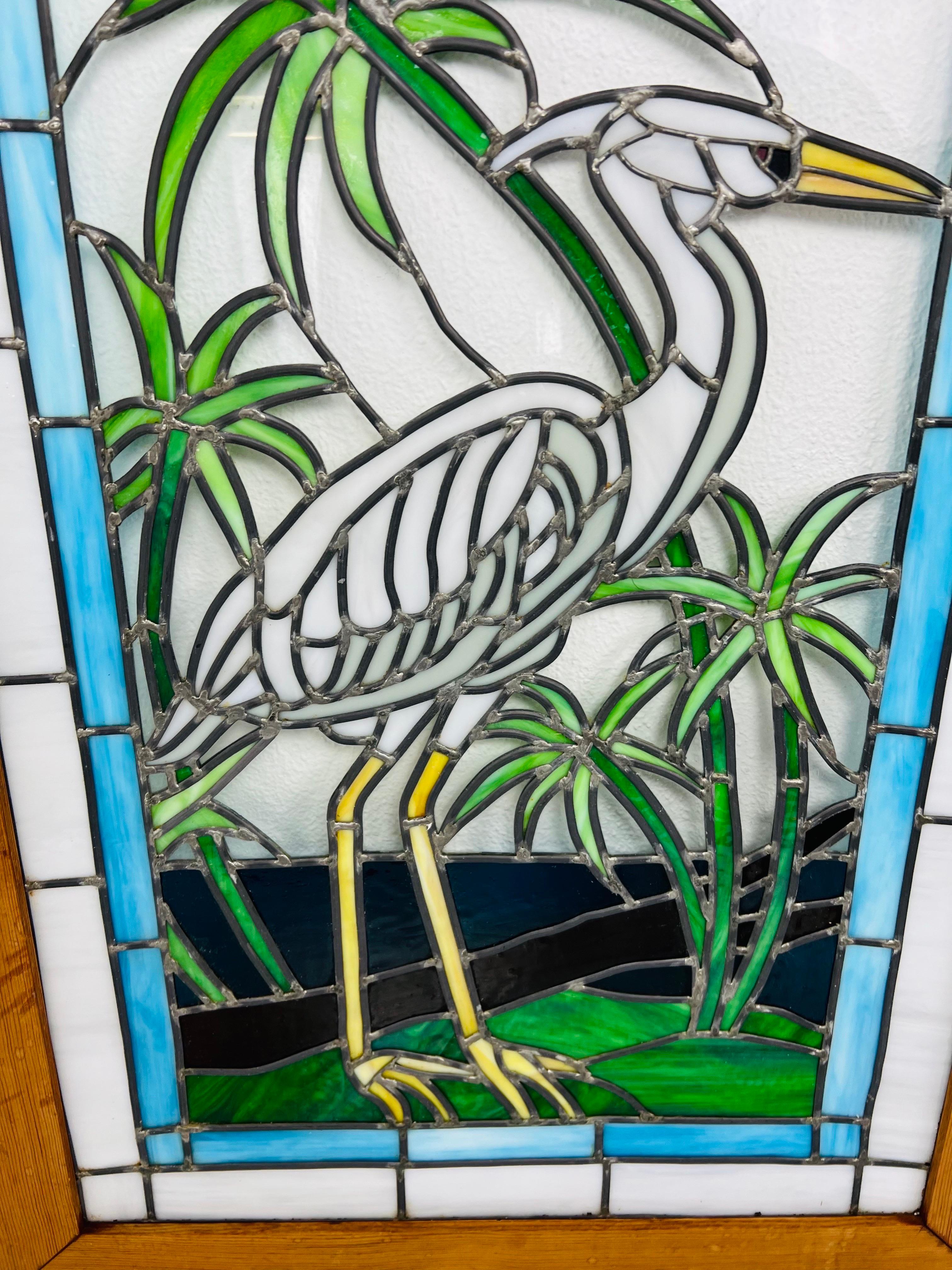 palm tree stained glass