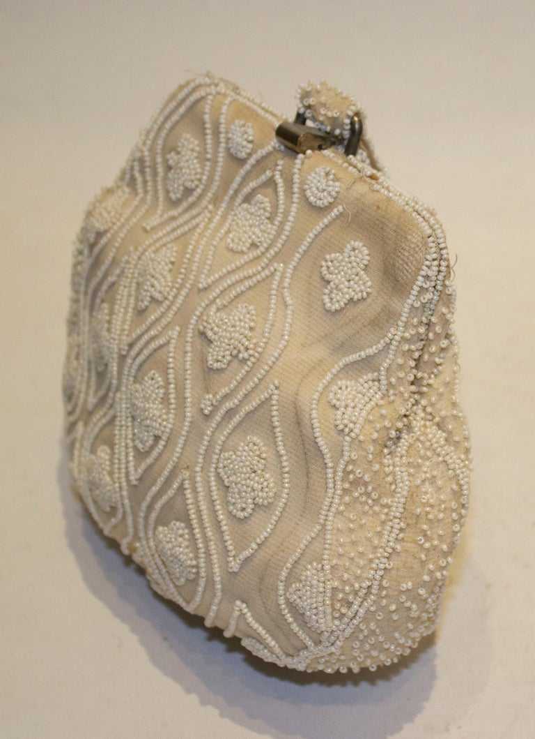 cream mini purse