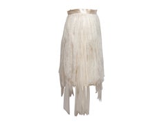 Vintage Cream Marc Bouwer Silk & Lace Skirt