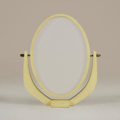 Vintage pergamentfarbener Tischspiegel von R&Y Augousti