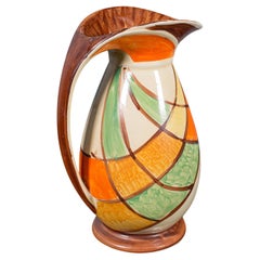 Jarra Vintage para Verter Crema, Inglesa, Cerámica, Servidor Decorativo, Art Decó, C.1930