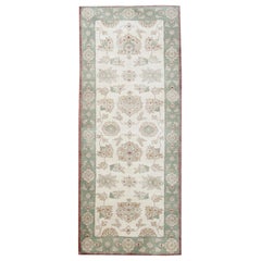 Alfombra Crema Vintage, Alfombra Floral de Lana Beige Zeigler