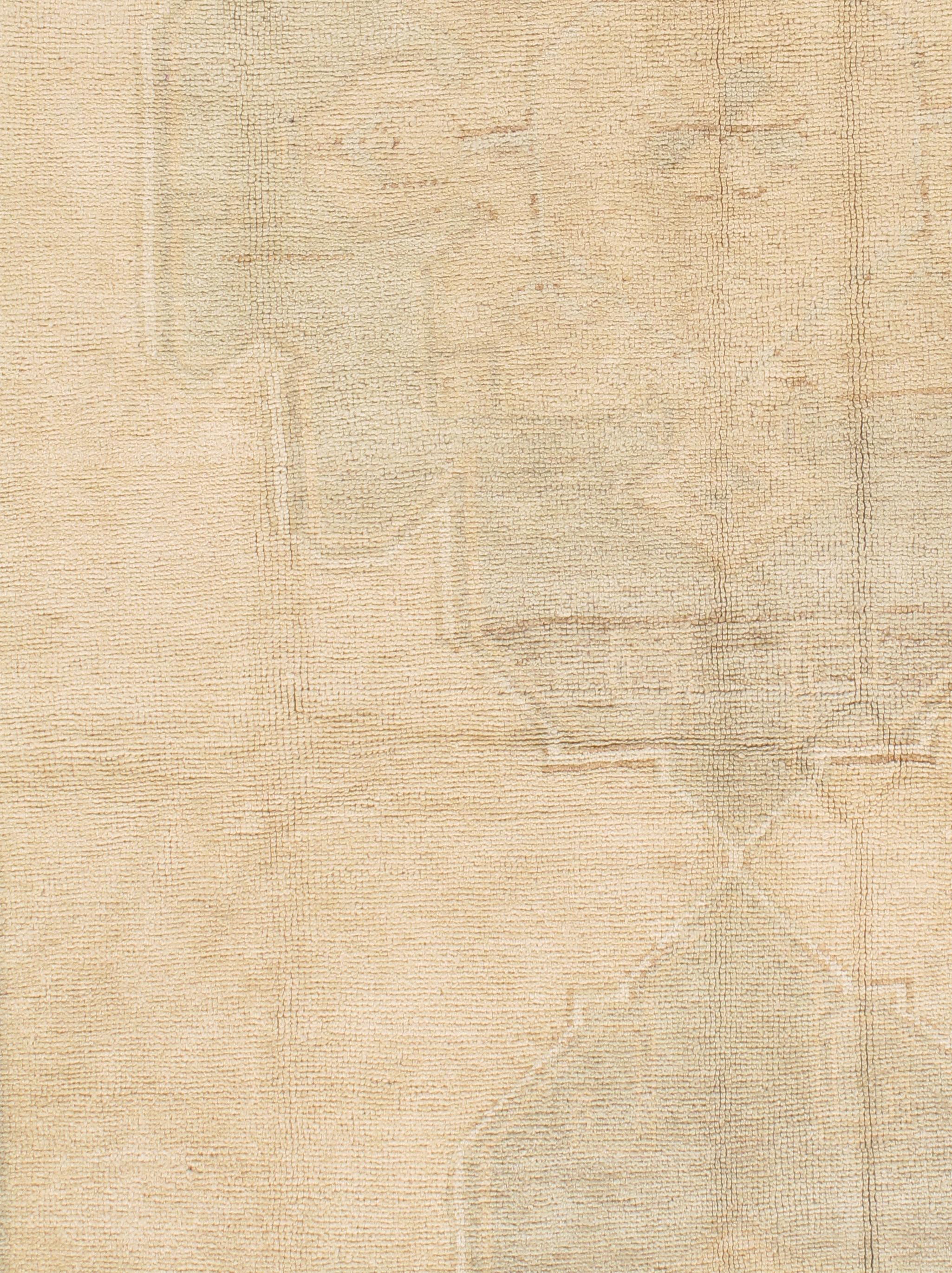 Vintage Creme Türkisch Oushak Teppich  5'1 x 12'2 (20. Jahrhundert) im Angebot