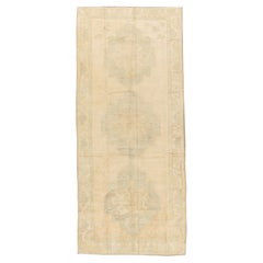 Vintage Creme Türkisch Oushak Teppich  5'1 x 12'2