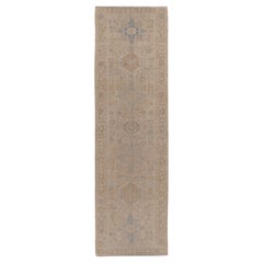Vintage Cream Turkish Oushak Runner 3' x 10'4