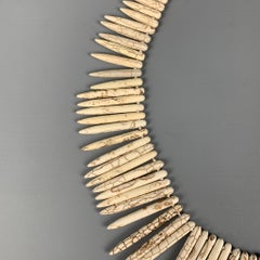 VINTAGE Cream White Buffalo Turquoise Necklace