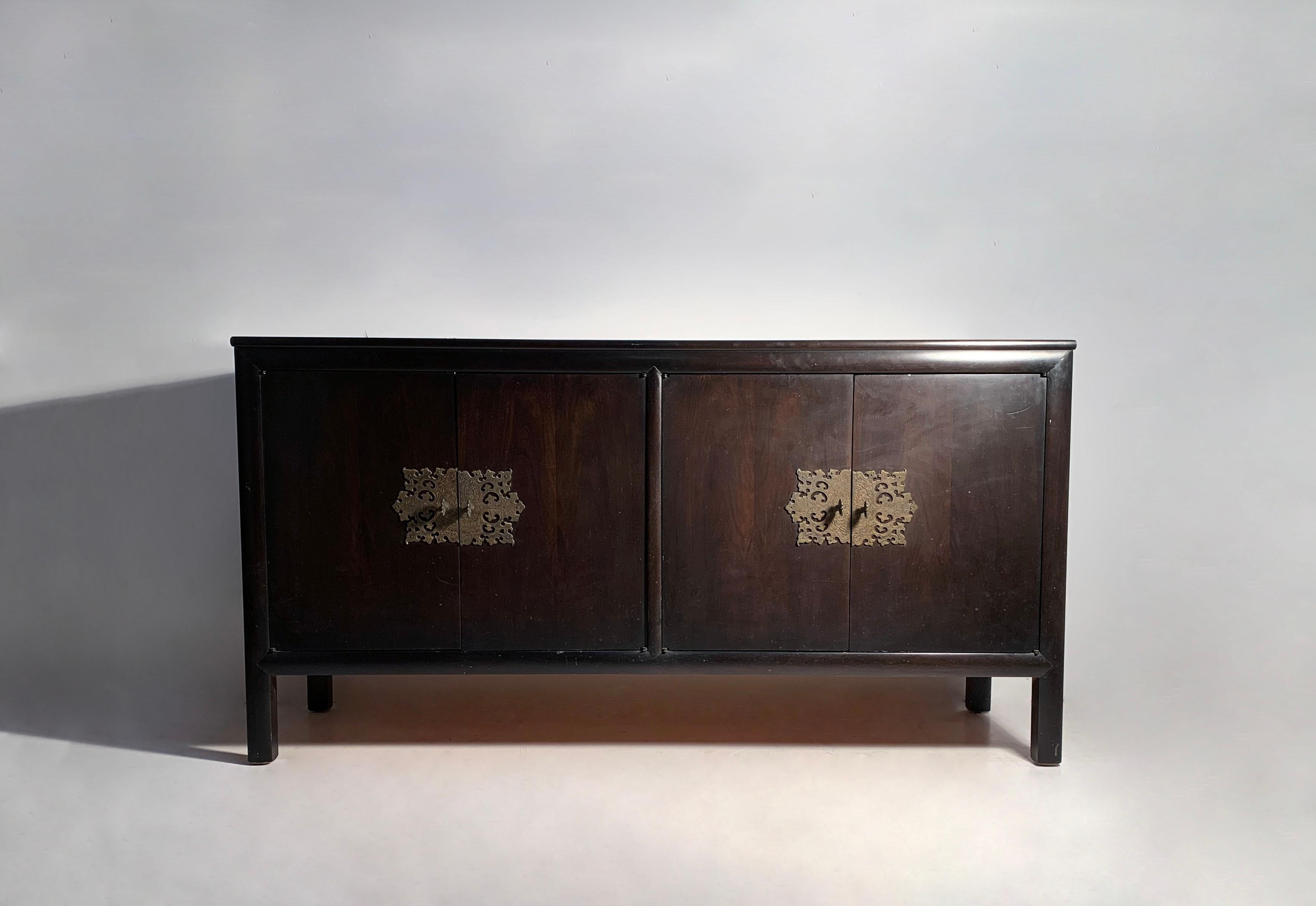 Vintage Credenza Cabinet. Finished on all sides including the back as shown.