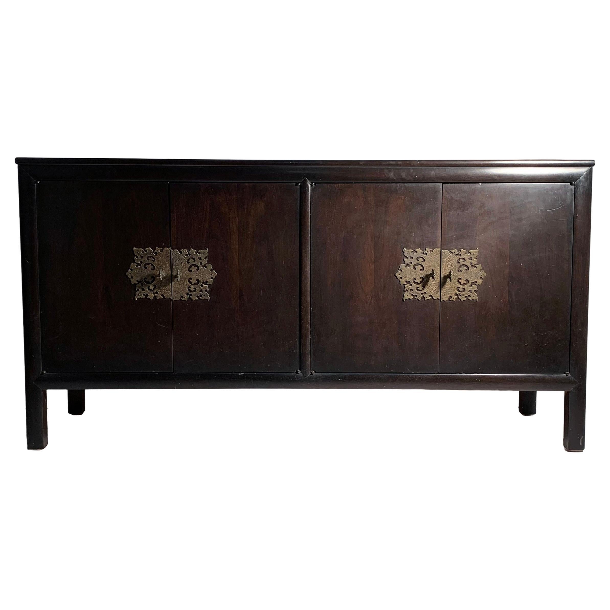 Vintage Credenza Cabinet Attributed to Renzo Rutili For Sale