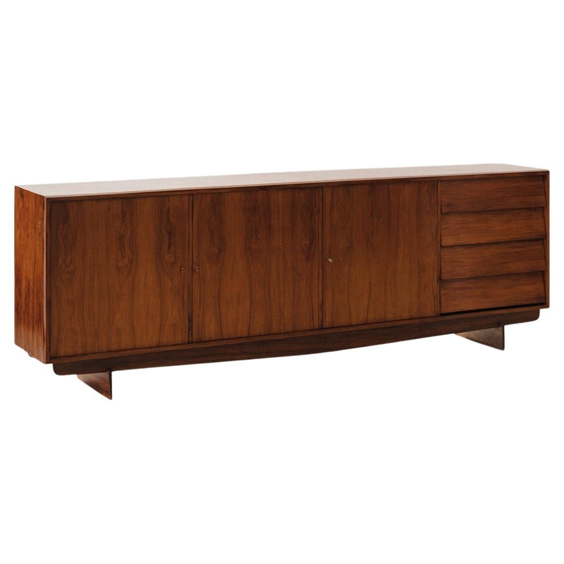 Vintage Credenza in Caviuna Wood, Martin Eisler, circa 1954 Brazilian Midcentury