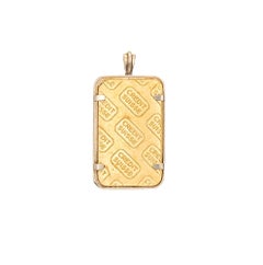 Vintage Credit Suisse Pendant 5g 24k Yellow Gold 9999 Fine Charm Ingot