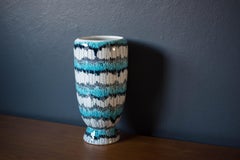 Vintage Crelsca Blue Vase Pottery Stoneware Ceramic Table Lamp