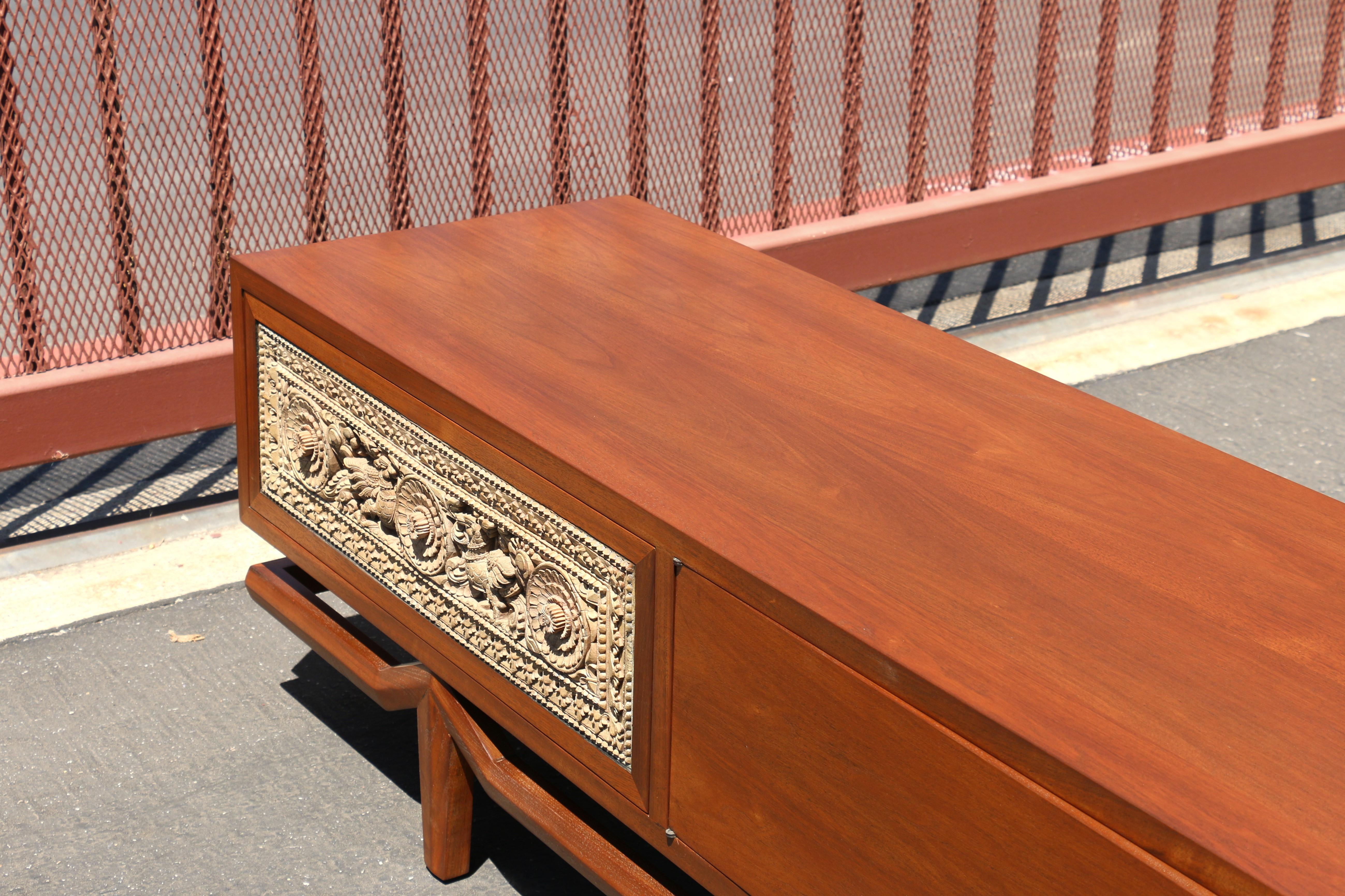 Vintage Crendenza With Asian Carving by Maurice Bailey for Monteverdi Young 5