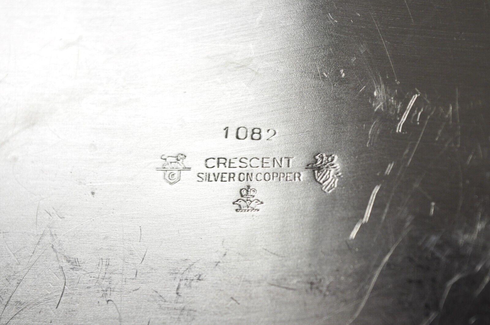 Vintage Crescent 1082 viktorianischen Stil versilbert Oval Servierplatte Tablett im Angebot 2