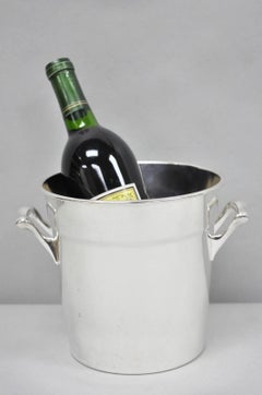 Vintage Crescent Mid Century Modern Silver Plated Champagne Chiller Ice Bucket