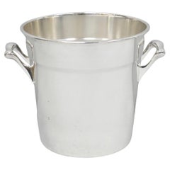 Vintage Crescent Mid Century Modern Silver Plated Champagne Chiller Ice Bucket