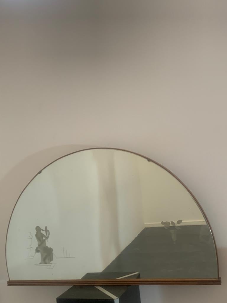 Vintage Crescent Mirror, 1940s For Sale 5