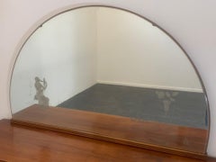 Vintage Crescent Mirror, 1940s