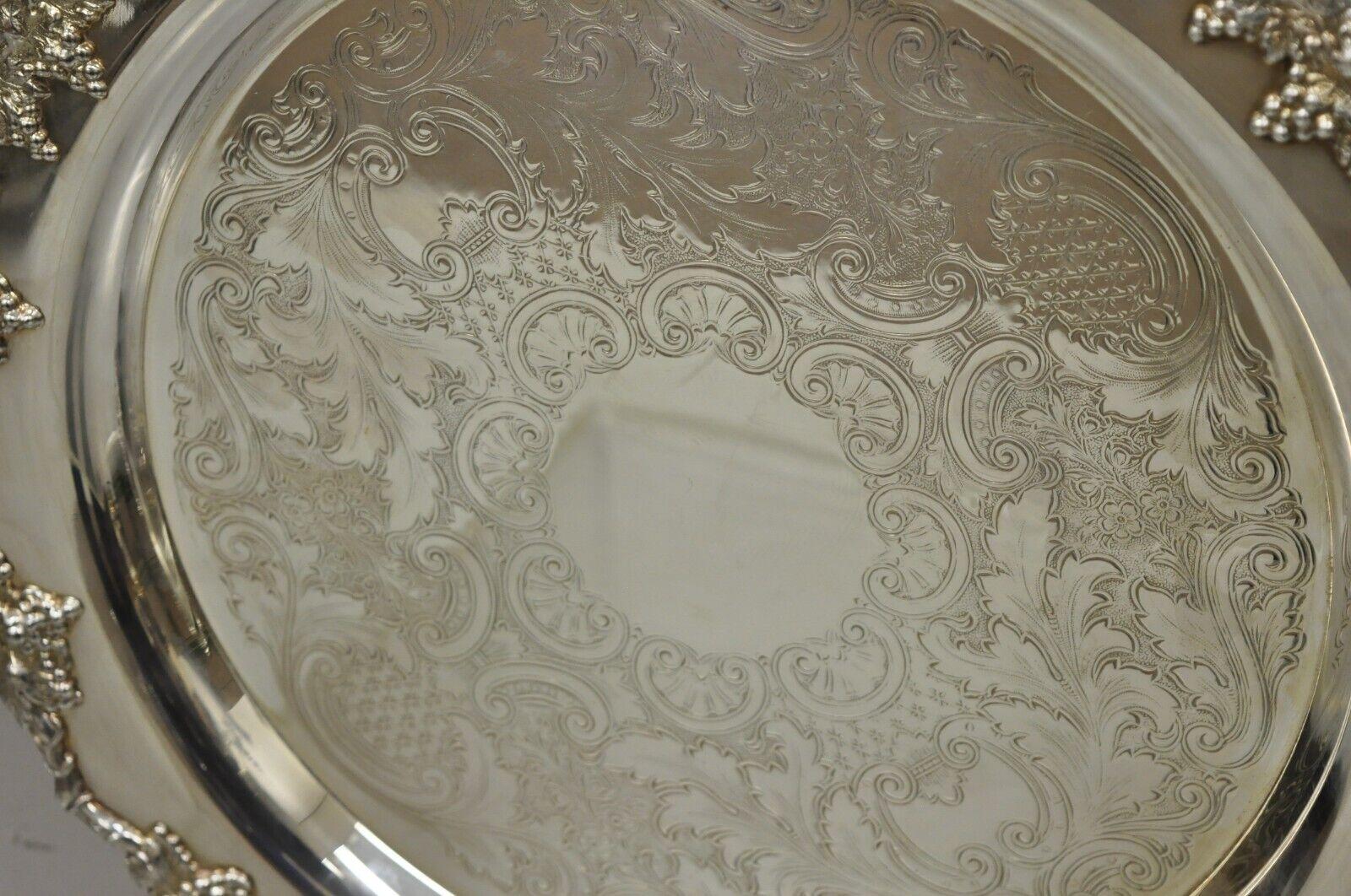 crescent silver tray