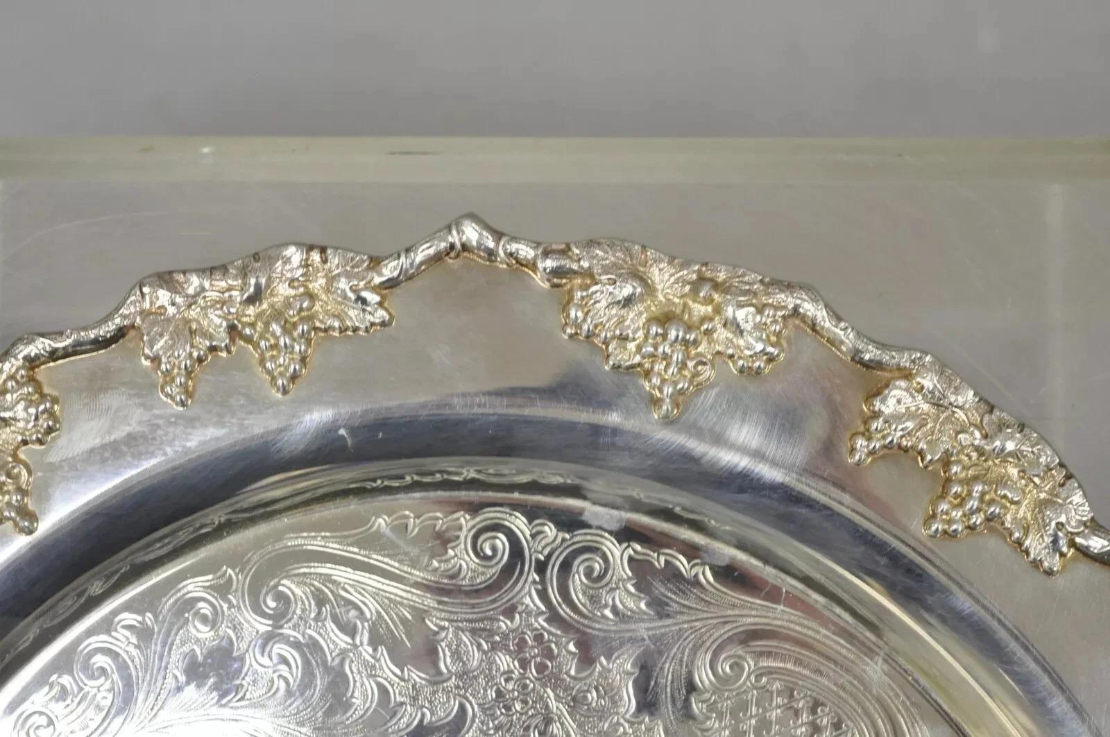 Vintage Crescent Silver Plated 17