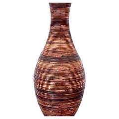 Vintage Pencil Reed Floor Vase