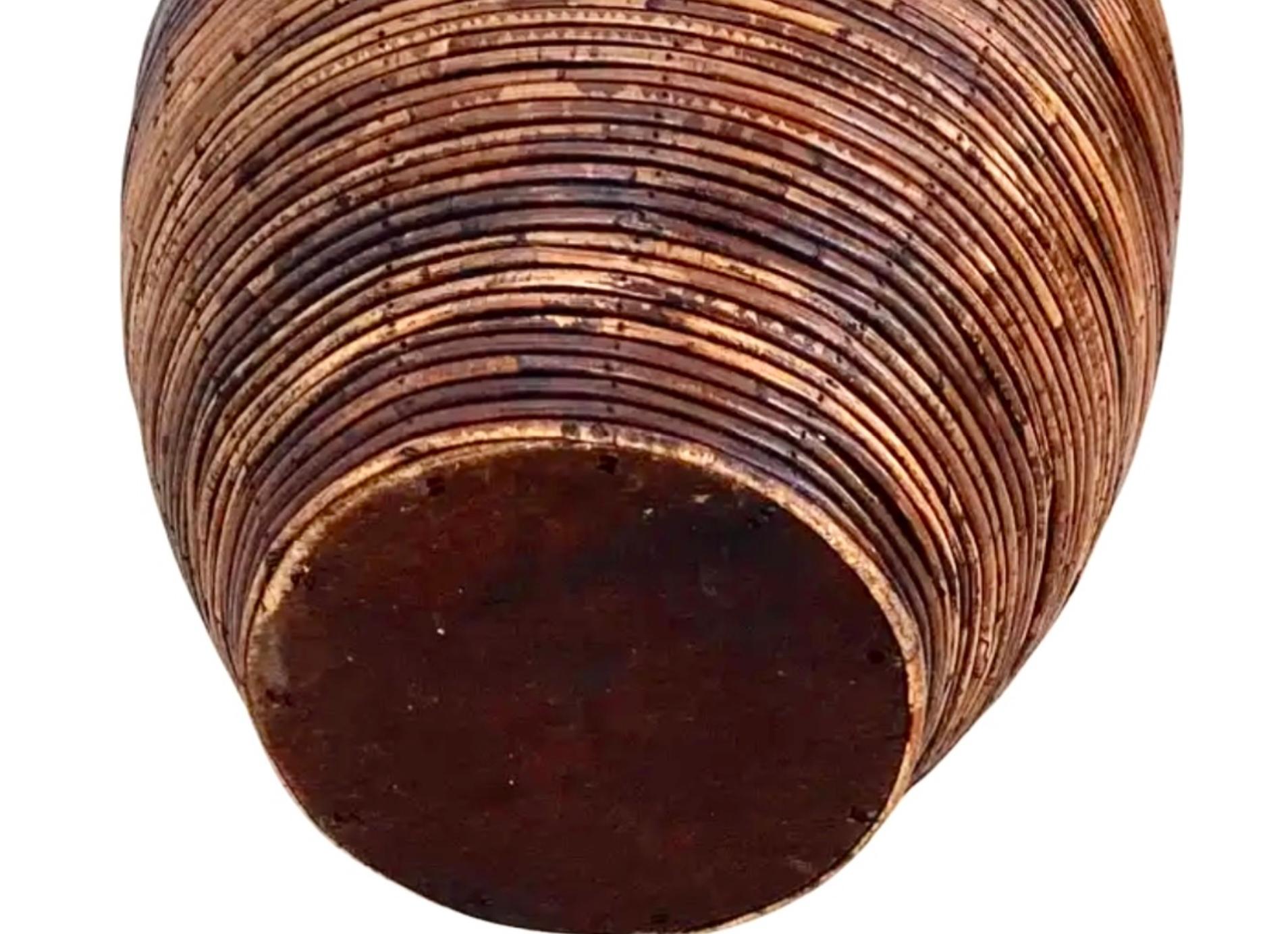 Vintage Crespi Stil Bleistift Reed Boden Vase (20. Jahrhundert) im Angebot