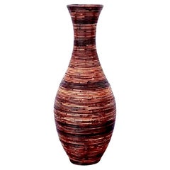 Vintage Pencil Reed Floor Vase