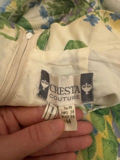 Vintage Cresta Couture Floral Gown