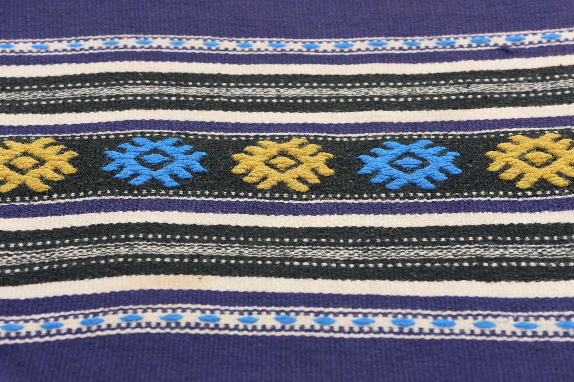 Brodé Tapis Kilim grec crétan vintage en vente